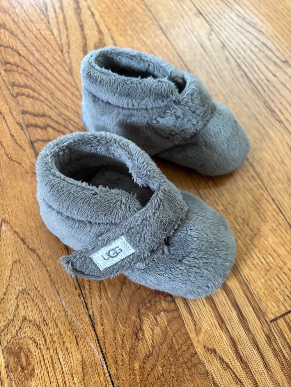 UGG Gray Plush Bixby Booties